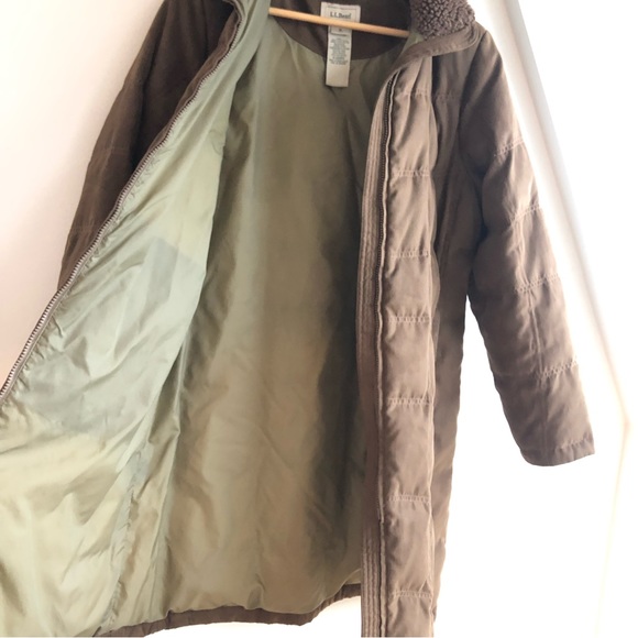 Brown L.L. Bean Long Goose Down Jacket sz M ✨ - Picture 9 of 13